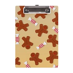 Gingerbread Christmas Time A5 Acrylic Clipboard by Pakjumat