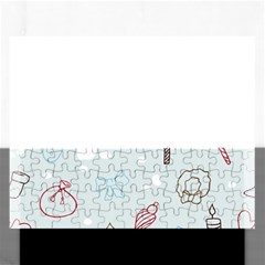 Winter Pattern Background Element Rectangular Jigsaw Puzzl by Pakjumat