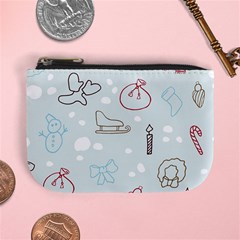 Winter Pattern Background Element Mini Coin Purse by Pakjumat