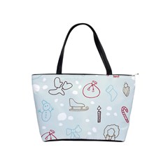 Winter Pattern Background Element Classic Shoulder Handbag by Pakjumat