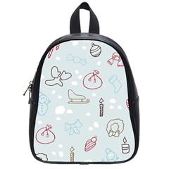 Winter Pattern Background Element School Bag (small) by Pakjumat