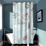 Winter Pattern Background Element Shower Curtain 36  x 72  (Stall)  Curtain(36 X72 )