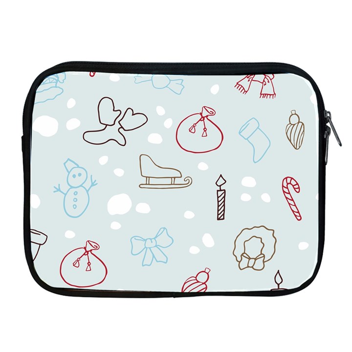 Winter Pattern Background Element Apple iPad 2/3/4 Zipper Cases