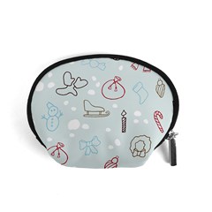 Winter Pattern Background Element Accessory Pouch (small) by Pakjumat