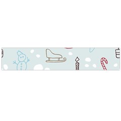 Winter Pattern Background Element Large Premium Plush Fleece Scarf  by Pakjumat