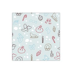 Winter Pattern Background Element Satin Bandana Scarf 22  X 22  by Pakjumat