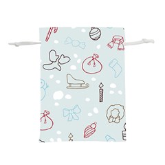 Winter Pattern Background Element Lightweight Drawstring Pouch (s) by Pakjumat