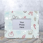 Winter Pattern Background Element White Tabletop Photo Frame 4 x6  Front