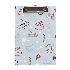 Winter Pattern Background Element A5 Acrylic Clipboard by Pakjumat