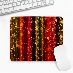 Back White Hearts Snowflakes Large Mousepad by Pakjumat