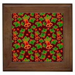 Christmas Pattern Framed Tile by Pakjumat