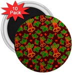 Template Christmas Pattern 3  Magnets (10 pack)  Front