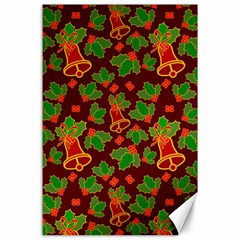 Christmas Pattern Canvas 24  X 36  by Pakjumat