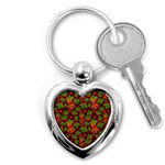 Christmas Wrapping Paper Key Chain (Heart) Front