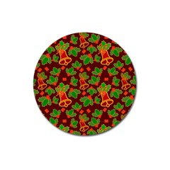 Christmas Wrapping Paper Magnet 3  (round) by Pakjumat