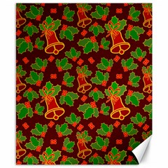 Christmas Wrapping Paper Canvas 8  X 10  by Pakjumat