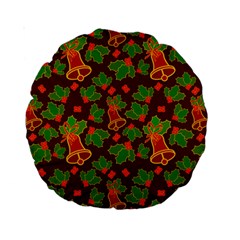 Christmas Pattern Standard 15  Premium Round Cushions by Pakjumat