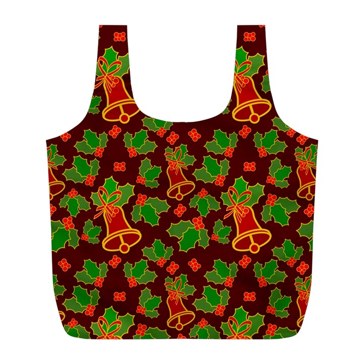 Christmas Pattern Full Print Recycle Bag (L)