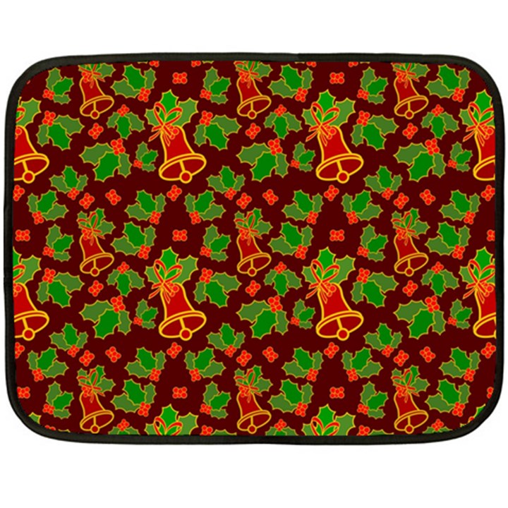 Christmas Wrapping Paper Fleece Blanket (Mini)