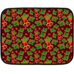 Christmas Wrapping Paper Two Sides Fleece Blanket (mini) by Pakjumat