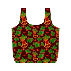 Template Christmas Pattern Full Print Recycle Bag (m) by Pakjumat