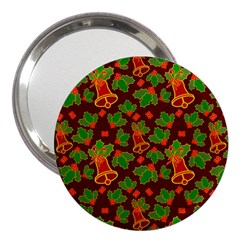 Christmas Wrapping Paper 3  Handbag Mirrors by Pakjumat