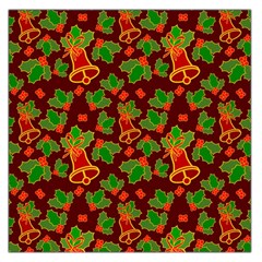 Christmas Wrapping Paper Square Satin Scarf (36  X 36 ) by Pakjumat