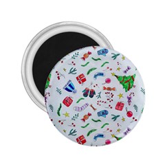 Illustration Christmas Pattern 2 25  Magnets by Pakjumat