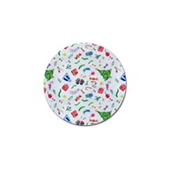 Illustration Christmas Pattern Golf Ball Marker (4 Pack)