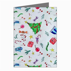 Illustration Christmas Pattern Greeting Cards (pkg Of 8) by Pakjumat