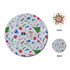 Illustration Christmas Pattern Playing Cards Single Design (round) by Pakjumat