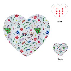 Illustration Christmas Pattern Playing Cards Single Design (heart) by Pakjumat