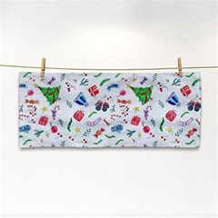 Illustration Christmas Pattern Hand Towel by Pakjumat