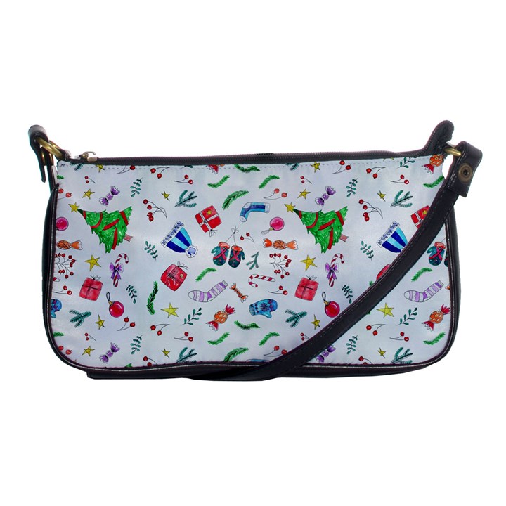 Illustration Christmas Pattern Shoulder Clutch Bag