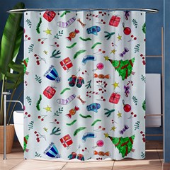 Illustration Christmas Pattern Shower Curtain 60  X 72  (medium)  by Pakjumat