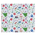 Illustration Christmas Pattern Two Sides Premium Plush Fleece Blanket (Small) 50 x40  Blanket Back