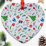 New Year Christmas Winter Ornament (Heart) Front