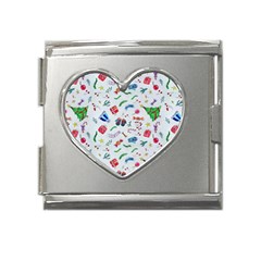 New Year Christmas Winter Mega Link Heart Italian Charm (18mm) by Pakjumat