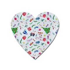 New Year Christmas Winter Heart Magnet by Pakjumat