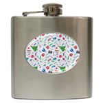 New Year Christmas Winter Hip Flask (6 oz) Front