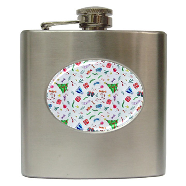 New Year Christmas Winter Hip Flask (6 oz)