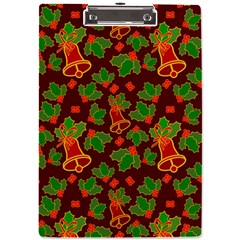 Template Christmas Pattern A4 Acrylic Clipboard by Pakjumat