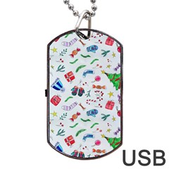 New Year Christmas Winter Dog Tag Usb Flash (one Side) by Pakjumat