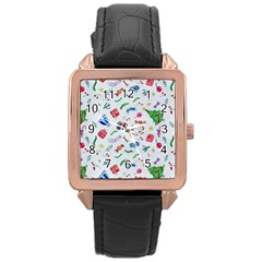 New Year Christmas Winter Rose Gold Leather Watch  by Pakjumat