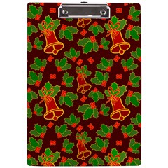 Christmas Wrapping Paper A4 Acrylic Clipboard by Pakjumat