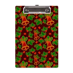 Template Christmas Pattern A5 Acrylic Clipboard by Pakjumat