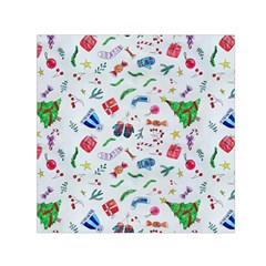 New Year Christmas Winter Square Satin Scarf (30  X 30 ) by Pakjumat