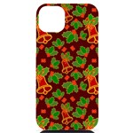 Christmas Wrapping Paper iPhone 14 Plus Black UV Print Case Front