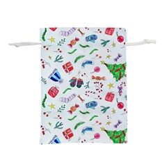 Illustration Christmas Pattern Lightweight Drawstring Pouch (m) by Pakjumat