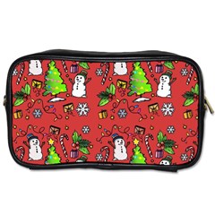 Santa Snowman Gift Holiday Toiletries Bag (two Sides) by Pakjumat